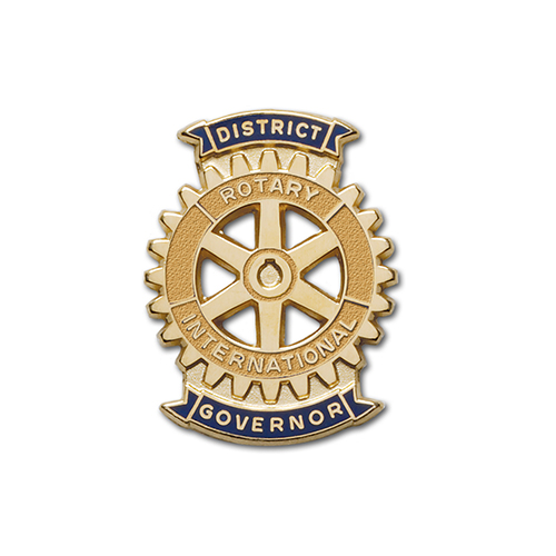 Rotary Ribbon Style District Governor Lapel Pin Gold Filled
